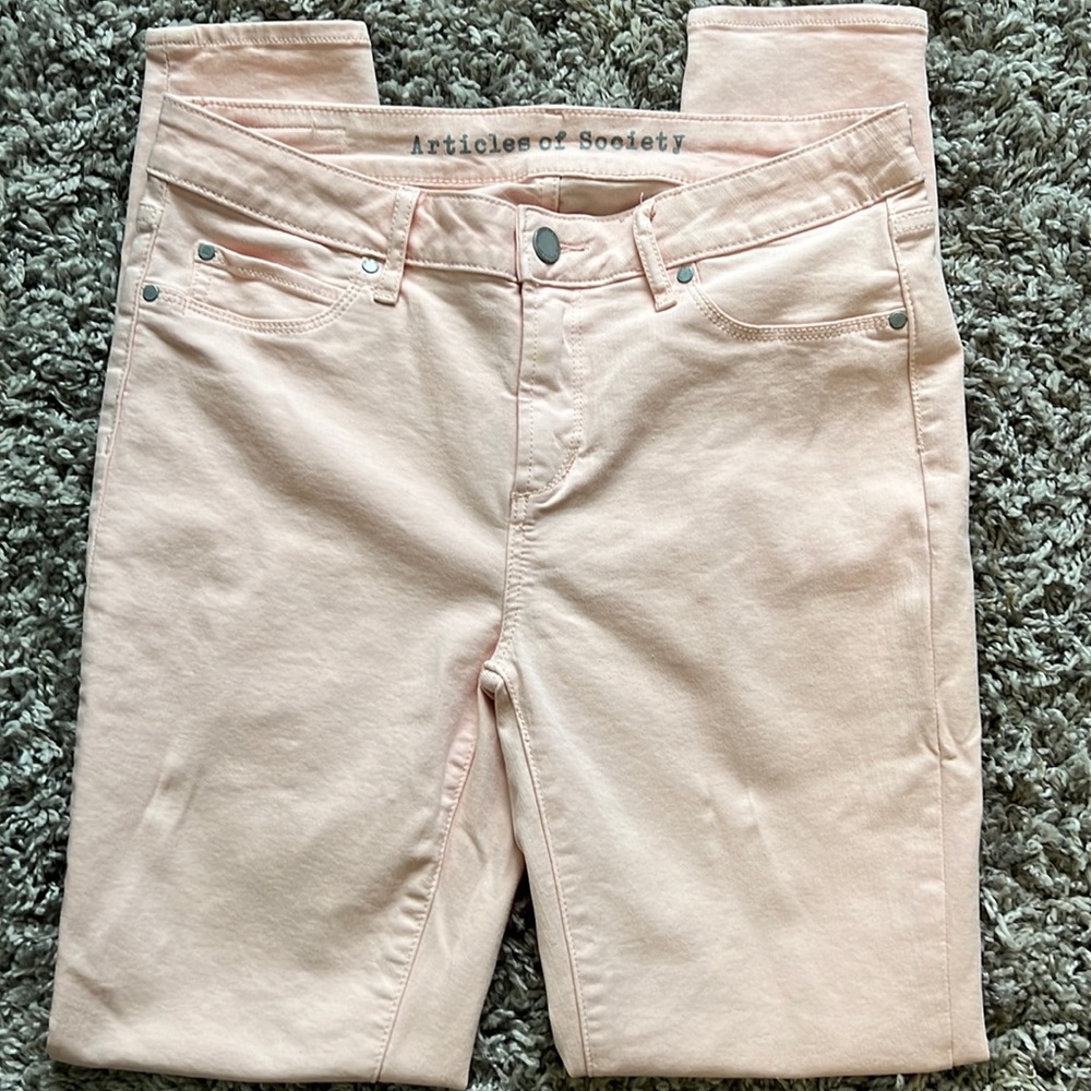 Articles of Society Skinny Jeans.  Size 29 in pale pink